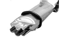 PME Triple Scallop PME Closed Plain Crimper, Large, Silver