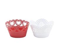 PME Valentines Cupcake Wrappers - Vintage Lace (Pack of 12)