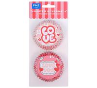PME Valentines Foil-Lined Cupcake Cases - Groove is in The Heart, Set of 60