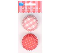 PME Valentines Mini Foil-Lined Cupcake Cases - Love Patterns, Set of 60