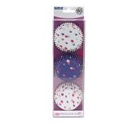 PME Watercolour Dots Foil Lined Cupcake Cases, Set/3, Pk/60