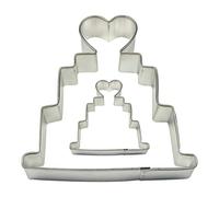 PME Wedding Cake Cookie and Cake Cutters, Small and Large Sizes, Set of 2