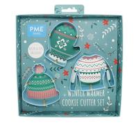 PME Winter Warmer Cookie Cutter Set, Christmas, Powder Blue