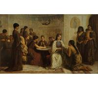 PMEFGJDPE Famous Art Picture Poster Picture a Dorcas Meeting in the by Edwin Longsden Long Colorful Art Print for Home Decor 60x90cm