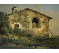 PMEFGJDPE Famous Art Picture Poster Picture a Ruin by Louis Gurlitt Colorful Art Print for Home Decor 60x90cm