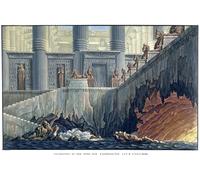 PMEFGJDPE Famous Art Picture Poster Picture Egyptian Design for Act Ii Scene Xxviii of the Opera 'the Flute by Karl Friedrich Schinkel Colorful Art Print for Home Decor 60x90cm