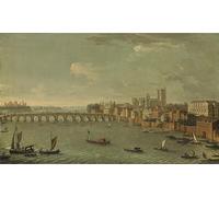 PMEFGJDPE Famous Art Picture Poster Picture Four Views of London the Thames Looking Towards Westminster by Antonio Joli Colorful Art Print for Home Decor 60x90cm