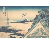 PMEFGJDPE Famous Art Picture Poster Picture Honganji At Asakusa in Edo Toto Asakusa Honganji by Katsushika Hokusai Colorful Art Print for Home Decor 60x90cm