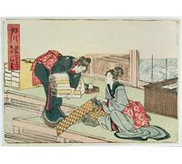 PMEFGJDPE Famous Art Picture Poster Picture Kakegawa From the Series fifty-three Stations of the Tokaido Highway After by Katsushika Hokusai Colorful Art Print for Home Decor 60x90cm