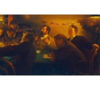 PMEFGJDPE Famous Art Picture Poster Picture Meeting of Professors of the Moscow School of Painting by Leonid Osipovic Pasternak Colorful Art Print for Home Decor 60x90cm