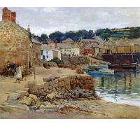 PMEFGJDPE Famous Art Picture Poster Picture Mousehole Near Newlyn by Stanhope Alexander Forbes Colorful Art Print for Home Decor 60x90cm