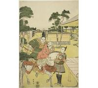 PMEFGJDPE Famous Art Picture Poster Picture Musashibo Benkei Brings the Captured Tosabo Shoshun by Katsukawa Shunsho Colorful Art Print for Home Decor 60x90cm