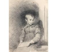 PMEFGJDPE Famous Art Picture Poster Picture Portrait D'enfant Au Livre by Paul Delaroche Colorful Art Print for Home Decor 60x90cm