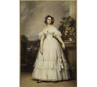 PMEFGJDPE Famous Art Picture Poster Picture Portrait of Princess Clementine of Orleans by Xaver Winterhalter Colorful Art Print for Home Decor 60x90cm