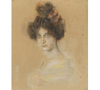 PMEFGJDPE Famous Art Picture Poster Picture Portrait of the Australian Cancan Dancer Saharet by Von Lenbach Colorful Art Print for Home Decor 60x90cm