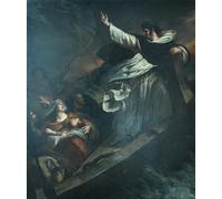 PMEFGJDPE Famous Art Picture Poster Picture Saint Aquinas Preaching Trust in God During the Storm by Ary Scheffer Colorful Art Print for Home Decor 60x90cm