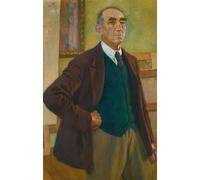 PMEFGJDPE Famous Art Picture Poster Picture Self Portrait in a Green Waistcoat by Théo Van Rysselberghe Colorful Art Print for Home Decor 60x90cm