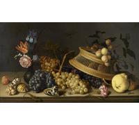 PMEFGJDPE Famous Art Picture Poster Picture Still Life of Flowers Fruit and Insects by Balthasar Van Der Ast Colorful Art Print for Home Decor 60x90cm