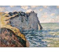 PMEFGJDPE Famous Art Picture Poster Picture the Cliff of Aval Etrétat by Claude Monet Colorful Art Print for Home Decor 60x90cm