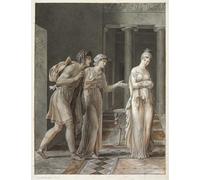 PMEFGJDPE Famous Art Picture Poster Picture the Meeting of Orestes and e by Anne Louis Girodet De Roucy Trioson Colorful Art Print for Home Decor 60x90cm