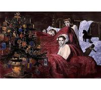 PMEFGJDPE Famous Art Picture Poster Picture the Private View Illustrated London News December by Anster Fitzgerald Colorful Art Print for Home Decor 60x90cm