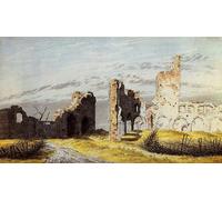 PMEFGJDPE Famous Art Picture Poster Picture The ruins of the monastery Eldena by Caspar David Friedrich Colorful Art Print for Home Decor 60x90cm