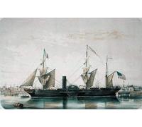 PMEFGJDPE Famous Art Picture Poster Picture the S.s. in the Florida Basin At Le Havre by Louis Le Breton Colorful Art Print for Home Decor 60x90cm