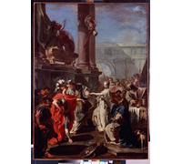 PMEFGJDPE Famous Art Picture Poster Picture the Sacrifice of Polyxenes by Battista Pittoni Colorful Art Print for Home Decor 60x90cm