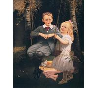 PMEFGJDPE Famous Art Picture Poster Picture the Swing by Philip Richard Morris Colorful Art Print for Home Decor 60x90cm
