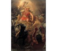 PMEFGJDPE Famous Art Picture Poster Picture Thors Fight with the Giants by Mårten Eskil Winge Colorful Art Print for Home Decor 60x90cm