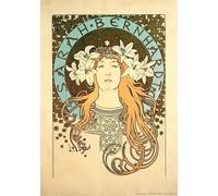 PMEFGJDPE Famous HD Canvas Art Canvas Wall Artwork Chocolate Masson Calendar Illustrated by Alphonse Mucha Classic Wall Decor for Home Decor 60x90cm