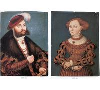 PMEFGJDPE Famous HD Canvas Art Canvas Wall Artwork Double Portrait of Elector Frederick of Saxony by Lucas Cranach the Younger Classic Wall Decor for Home Decor 60x90cm