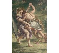 PMEFGJDPE Famous HD Canvas Art Canvas Wall Artwork Fight Between Jacob and the Angel Detail Chapelle Des Saints-anges by Ferdinandeugene Delacroix Classic Wall Decor for Home Decor 60x90cm