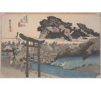 PMEFGJDPE Famous HD Canvas Art Canvas Wall Artwork Fujisawa by Utagawa Hiroshige Classic Wall Decor for Home Decor 60x90cm
