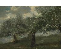 PMEFGJDPE Famous HD Canvas Art Canvas Wall Artwork Girl Picking Blossoms by Winslow Homer Classic Wall Decor for Home Decor 60x90cm