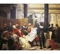 PMEFGJDPE Famous HD Canvas Art Canvas Wall Artwork Julius Ii Ordering Bramante by Emile Jean Horace Vernet Classic Wall Decor for Home Decor 60x90cm