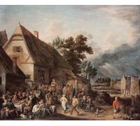 PMEFGJDPE Famous HD Canvas Art Canvas Wall Artwork Kermesse by David Teniers the Younger Classic Wall Decor for Home Decor 60x90cm