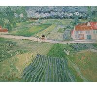 PMEFGJDPE Famous HD Canvas Art Canvas Wall Artwork Landscape At Auvers After Rain by Vincent Van Gogh Classic Wall Decor for Home Decor 60x90cm