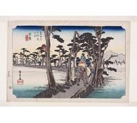 PMEFGJDPE Famous HD Canvas Art Canvas Wall Artwork Mount Fuji on the Left by Utagawa Hiroshige Classic Wall Decor for Home Decor 60x90cm