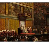 PMEFGJDPE Famous HD Canvas Art Canvas Wall Artwork Pius Vii in the Sistine Chapel by Jean Auguste Ingres Classic Wall Decor for Home Decor 60x90cm