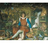 PMEFGJDPE Famous HD Canvas Art Canvas Wall Artwork Portrait of Walther Von Der Vogelweide From the Tannhauser Saga by Eduard Ille Classic Wall Decor for Home Decor 60x90cm