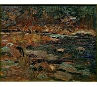 PMEFGJDPE Famous HD Canvas Art Canvas Wall Artwork Potters Creek Canoe Lake by Tom Thomson Classic Wall Decor for Home Decor 60x90cm