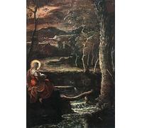 PMEFGJDPE Famous HD Canvas Art Canvas Wall Artwork St Mary of Egypt by Jacopo Robusti Tintoretto Classic Wall Decor for Home Decor 60x90cm