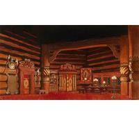 PMEFGJDPE Famous HD Canvas Art Canvas Wall Artwork Stage Design for the Opera the Tsars Bride by Ivan Yakovlevich Bilibin Classic Wall Decor for Home Decor 60x90cm