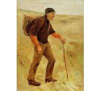 PMEFGJDPE Famous HD Canvas Art Canvas Wall Artwork Striding Farmer Study Whole Figure by Max Liebermann Classic Wall Decor for Home Decor 60x90cm