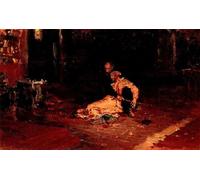 PMEFGJDPE Famous HD Canvas Art Canvas Wall Artwork Study for Ivan the Terrible and His Son Ivan by Il Ya Repin Classic Wall Decor for Home Decor 60x90cm