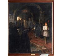 PMEFGJDPE Famous HD Canvas Art Canvas Wall Artwork Supplicants At the Tsar's Court by Mikhail Vasilievich Nesterov Classic Wall Decor for Home Decor 60x90cm