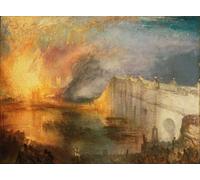 PMEFGJDPE Famous HD Canvas Art Canvas Wall Artwork the Burning of the Houses of Lords and October by by Mallord William Turner Classic Wall Decor for Home Decor 60x90cm