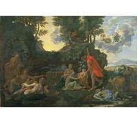 PMEFGJDPE Famous HD Canvas Art Canvas Wall Artwork the Death of Echo and Narcissus by Nicolas Poussin Classic Wall Decor for Home Decor 60x90cm