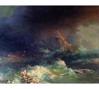 PMEFGJDPE Famous HD Canvas Art Canvas Wall Artwork the Disaster of the Liner Ingermanland At Skagerrake Near Norway by Ivan Konstantinovich Aivazovsky Classic Wall Decor for Home Decor 60x90cm